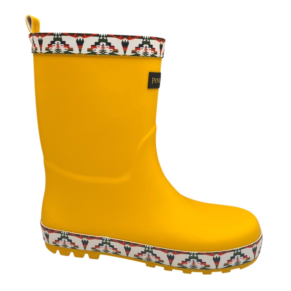 Pendleton‎ Tucson Little Boys Rubber Mid-Calf Rain Boots Size 13/1 Yellow-Multi